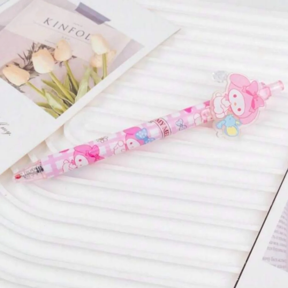 Set of 6, Hello Kitty & Friends Pens Sanrio Kuromi Melody Pom Cinnamoroll